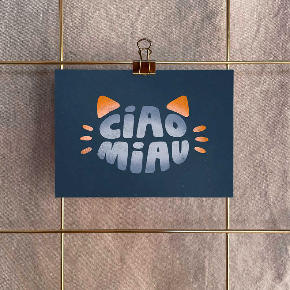 Postkarte »Ciao Miau«