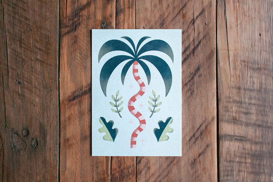 Postkarte »Dreamy Boho Plants – Palm«