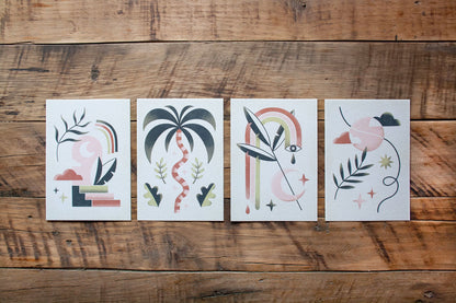 Postkarten-Set »Dreamy Boho Plants«