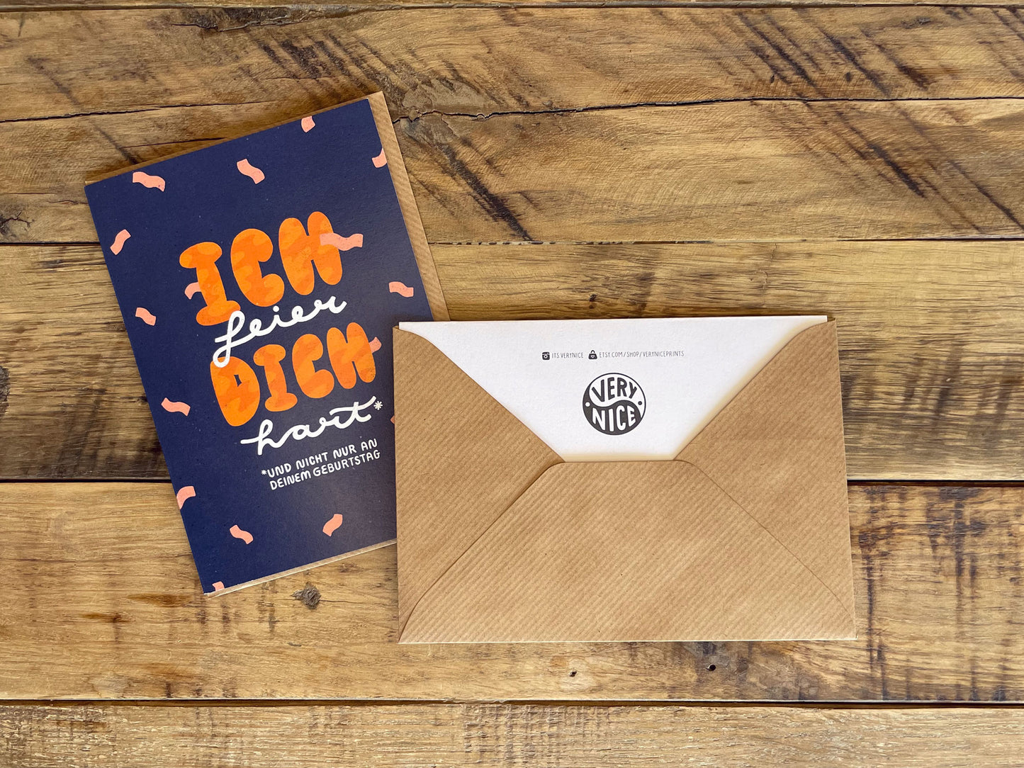 Doppelkarte »Ich feier dich hart (und nicht nur an deinem Geburtstag)«