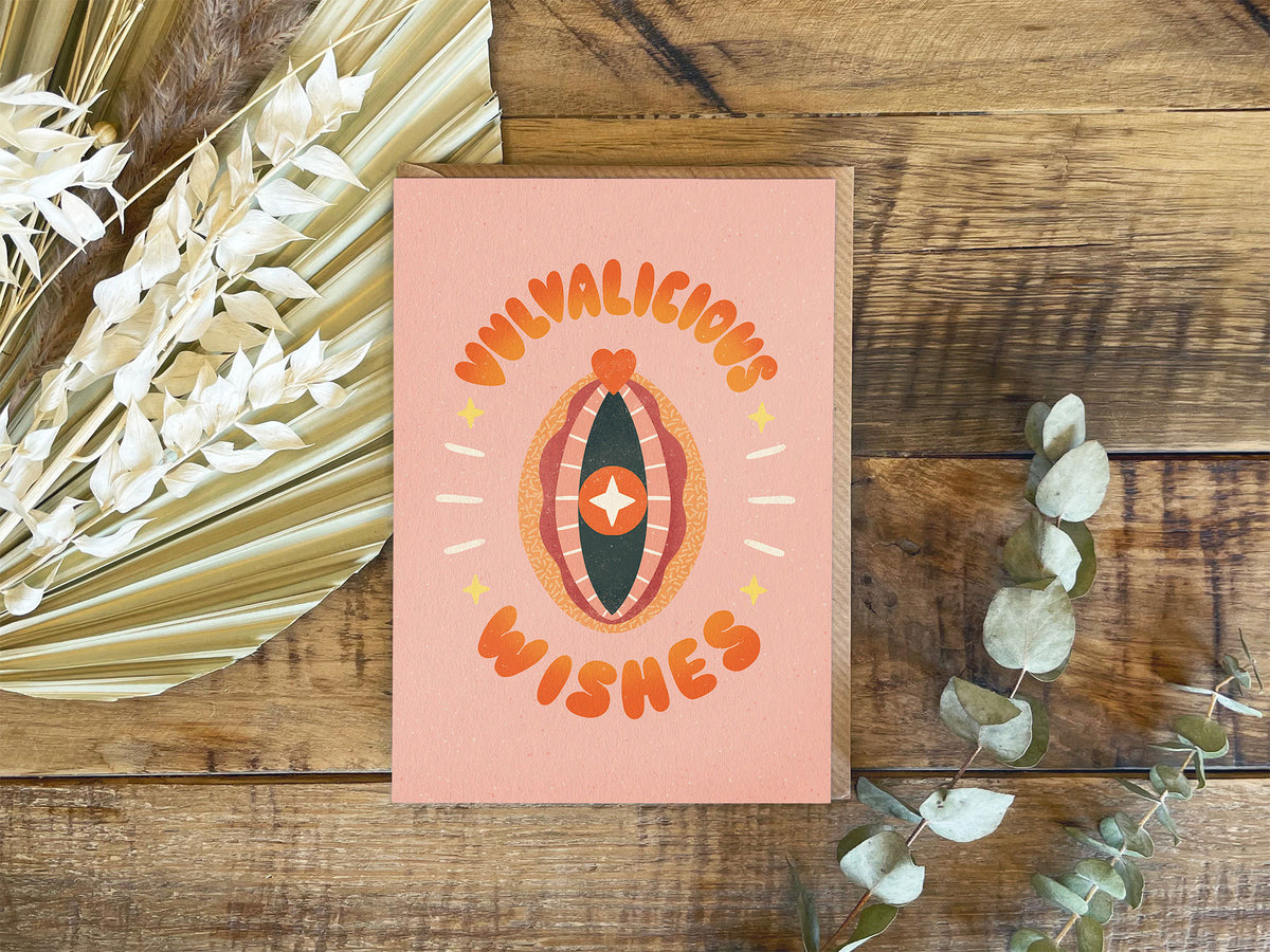 Doppelkarte »Vulvalicious Wishes« – Produktfoto