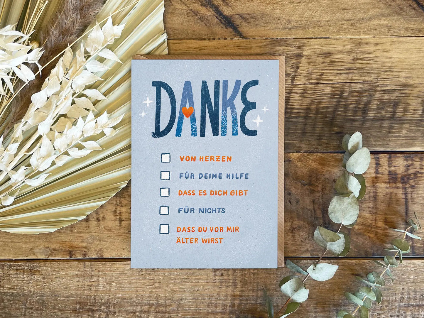Double card "Thank you for checking off"
