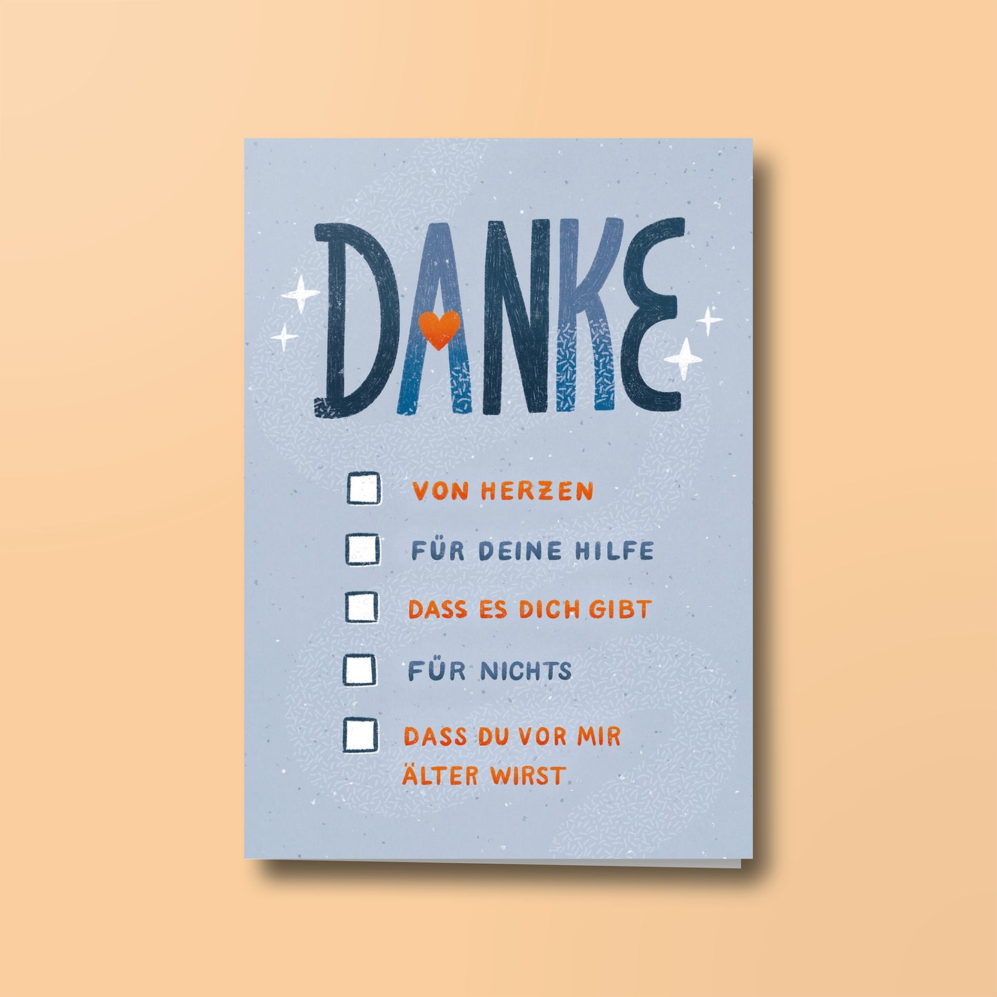 Double card "Thank you for checking off"