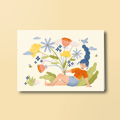 Double Card "Flower Girl"