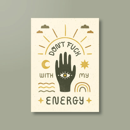 Postkarte »Don’t Fuck with my Energy«
