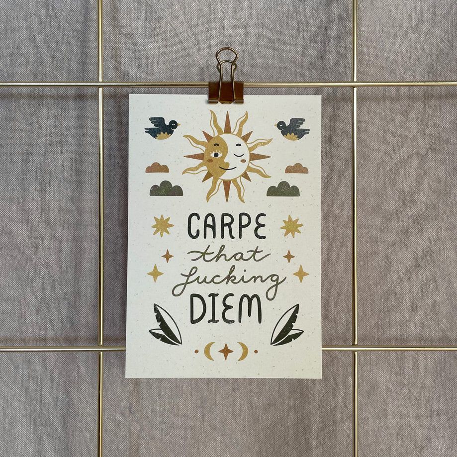 Postkarte »Carpe That Fucking Diem«