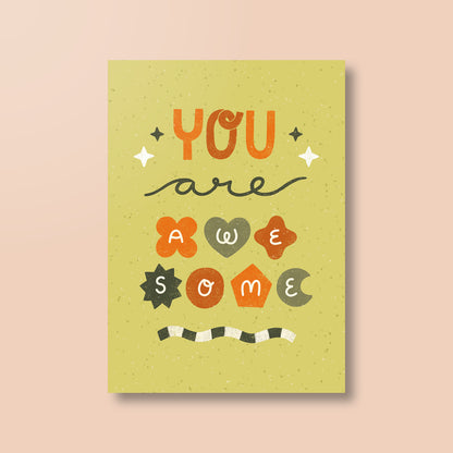 Postkarte »You are awesome«