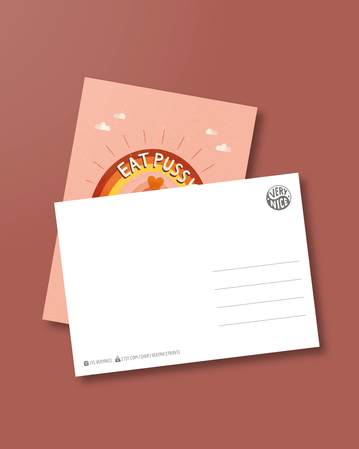 Postkarte »Eat Pussy Not Animals«