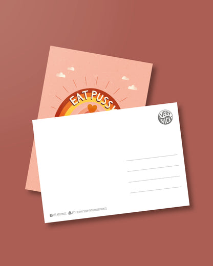 Postkarte »Eat Pussy Not Animals«