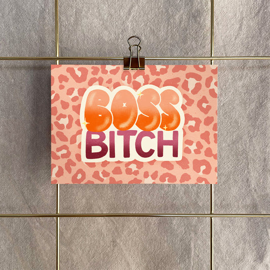 Postkarte »Boss Bitch«