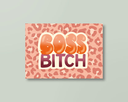 Postkarte »Boss Bitch«