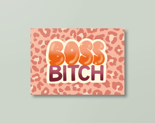 Postkarte »Boss Bitch«
