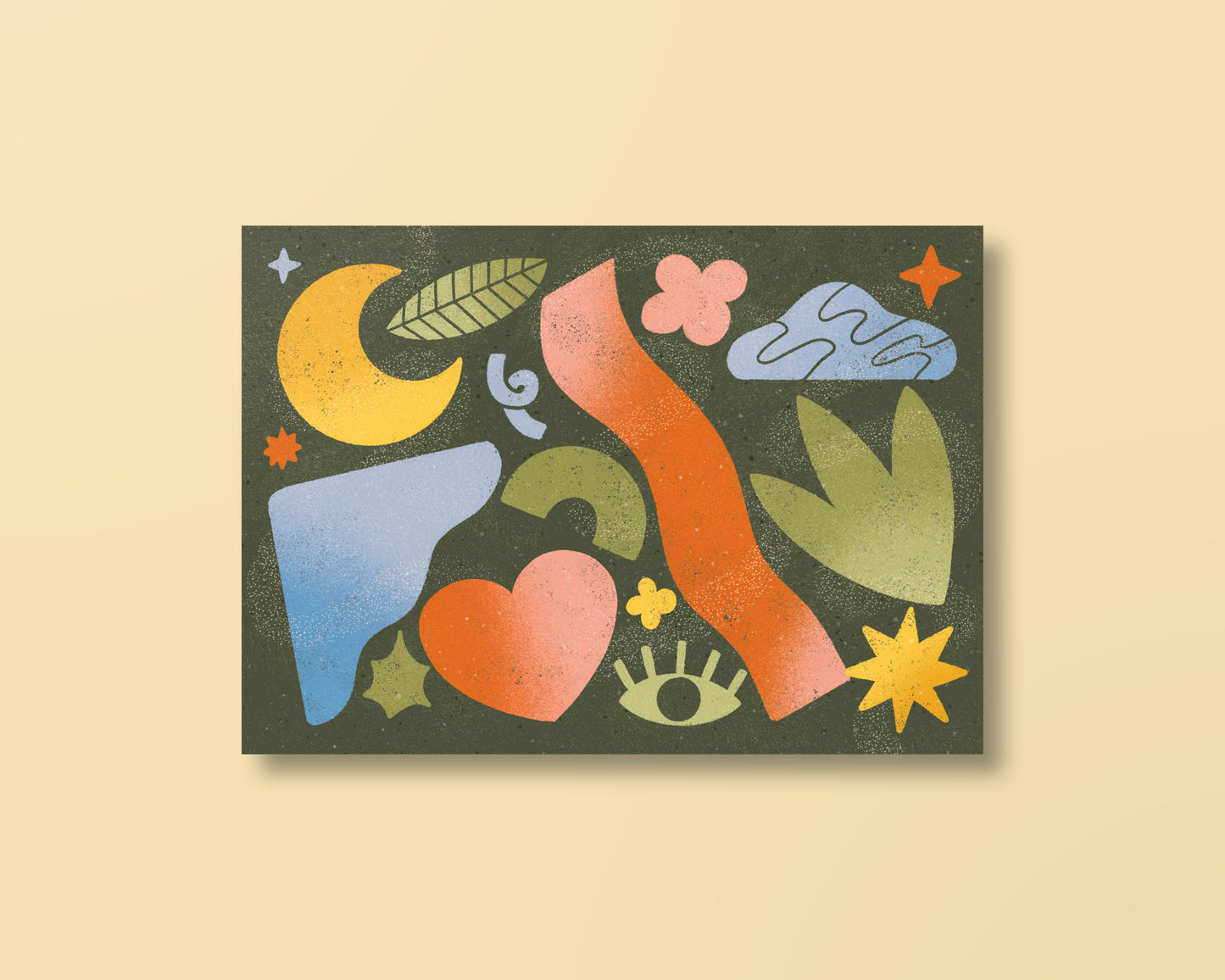 Postkarte »Abstract Shapes«