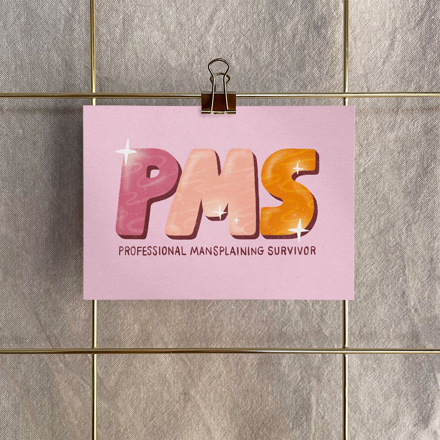 Postkarte »PMS – Professional Mansplaining Survivor«