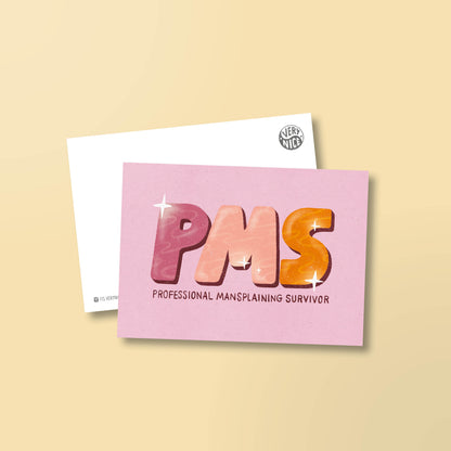 Postkarte »PMS – Professional Mansplaining Survivor«