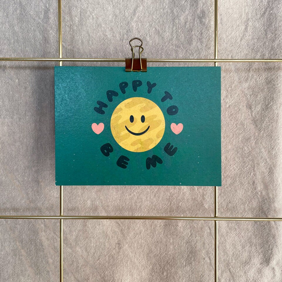 Postkarte »Happy to be me«