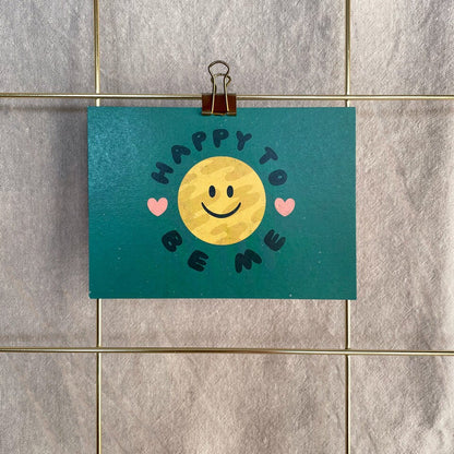 Postkarte »Happy to be me«