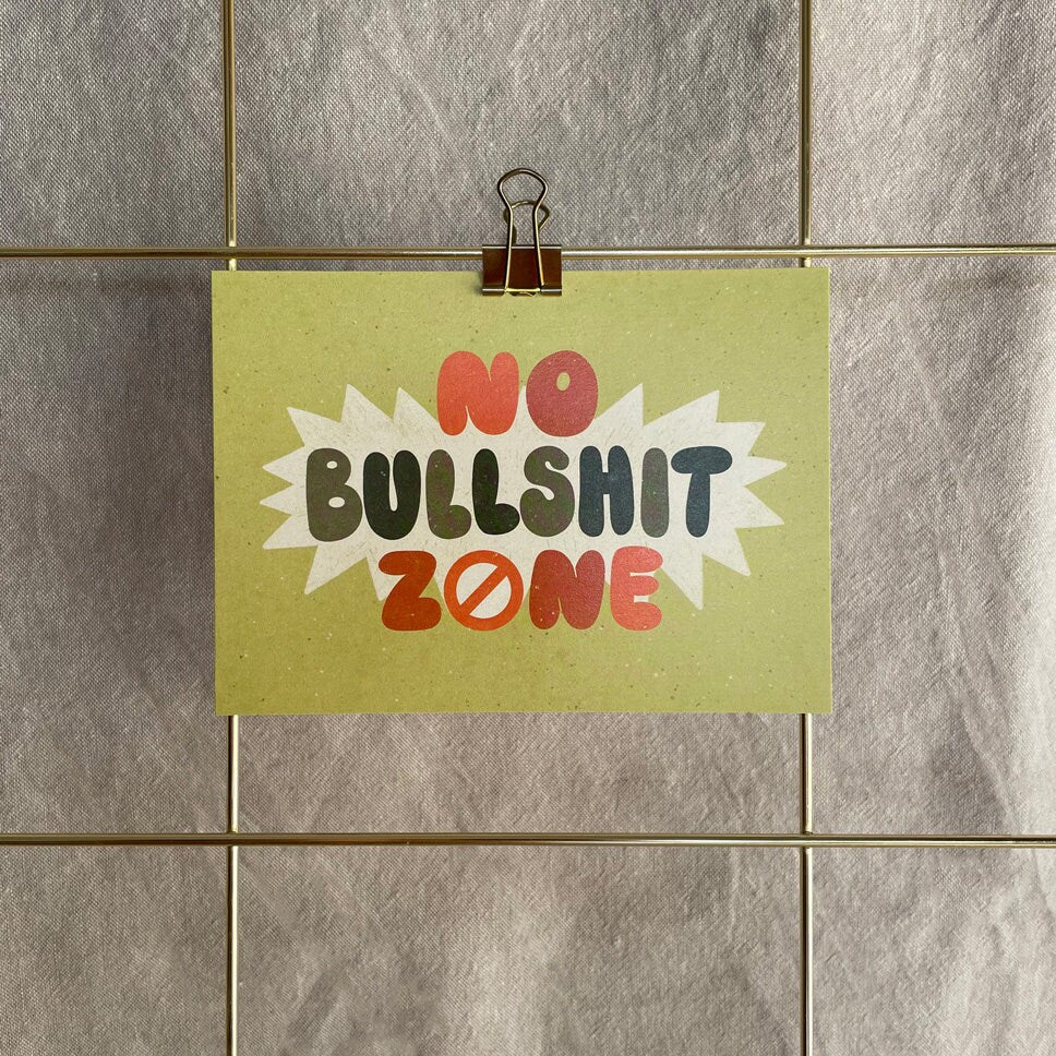Postkarte »No Bullshit Zone«
