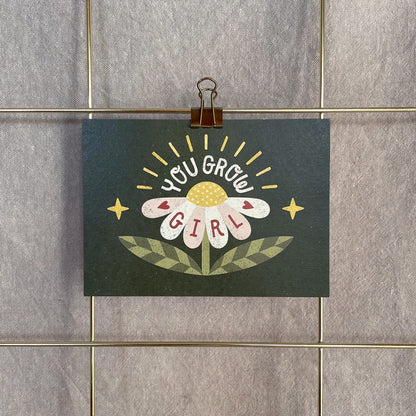 Postkarte »You Grow Girl«