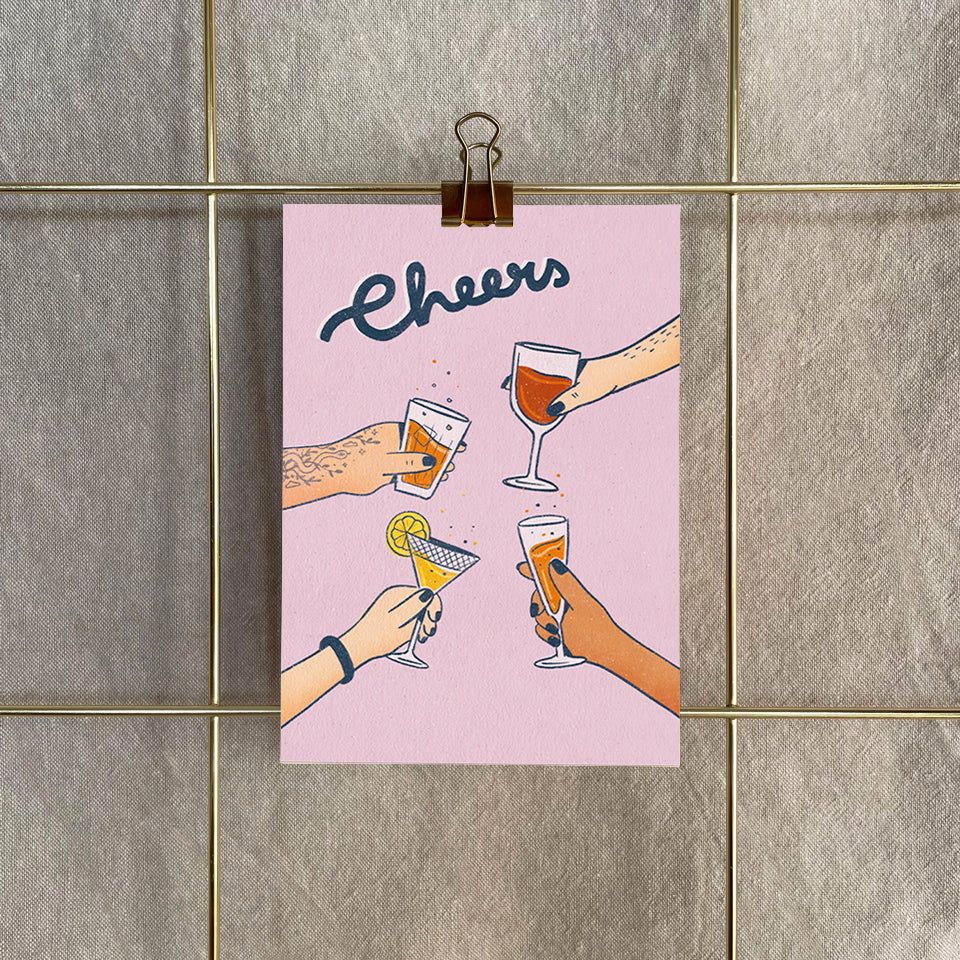 Postkarte »Cheers«