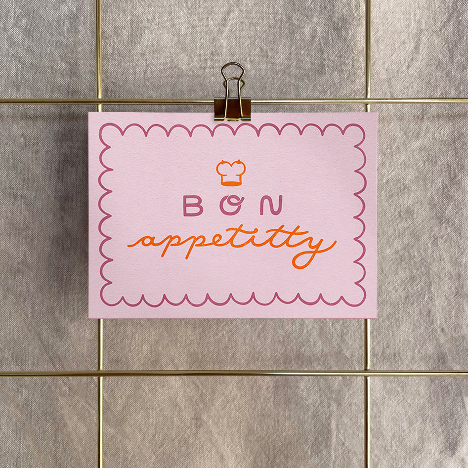 Postcard "Bon AppeTITTY"