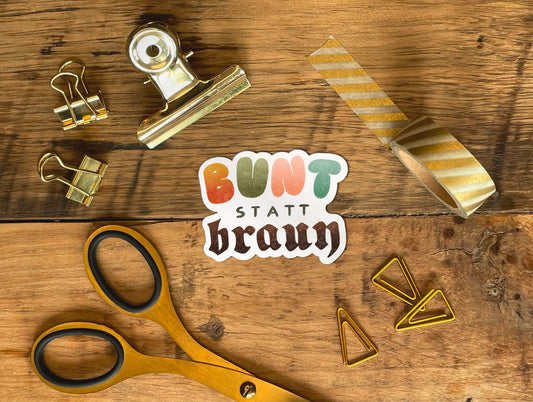 Sticker »Bunt statt braun«